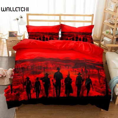 Gunfire Cowboy West Bedding Set Single Twin Double Queen King Cal King Size Bed Linen Set