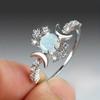 Yun Miao Elegant Opal Moon Ring for Women - Fashionable European & American Style