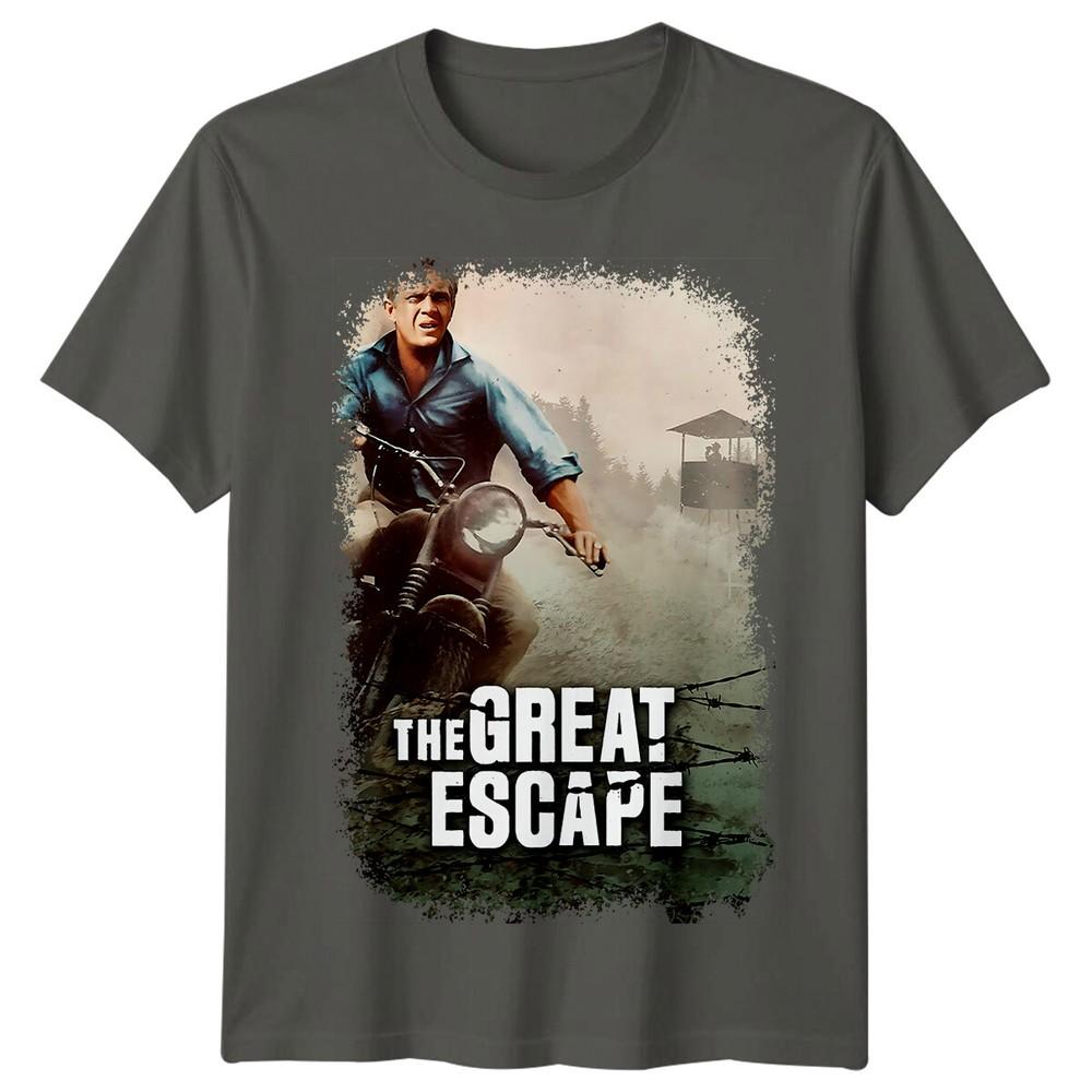 The Great Escape 1963 Movie Poster Inspired Tshirt Retro 60s Tee Unisex