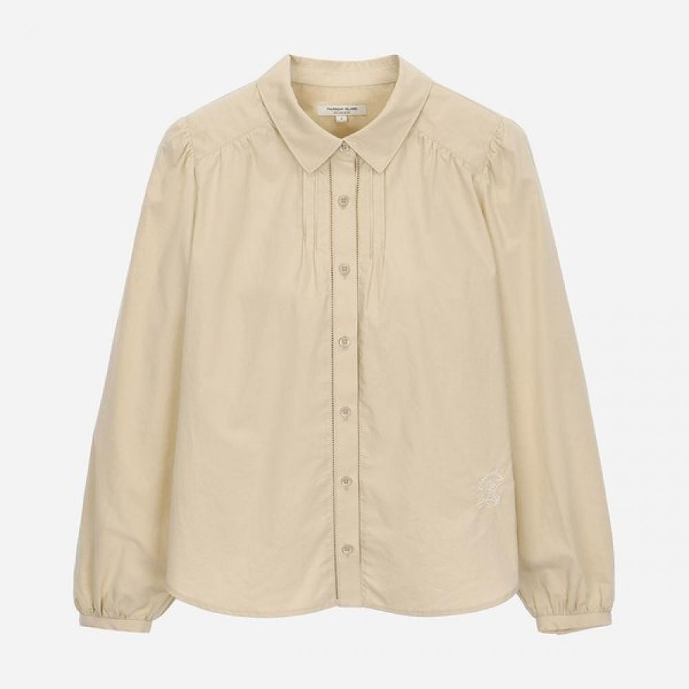 

Thursday Island Flower Embroidery Shirt Blouse T256mbl134w beige (BE)/S