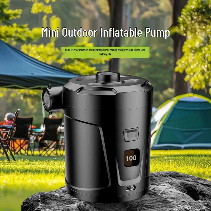 Portable 5200mAh USB Air Pump with Digital Display for Inflatable Mattresses and Rings