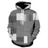New Men's Graphic Plaid Color Block 3D Hoodies Sweatshirt Outdoor Long Sleeve Tracksuit Casual Sports Training Jogging Pullovers