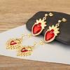 Nidin Hot Sale Sacred Heart Charm Drop Earrings For Women Female Vintage Engagement Wedding Party Ear Jewelry Delicate Gifts