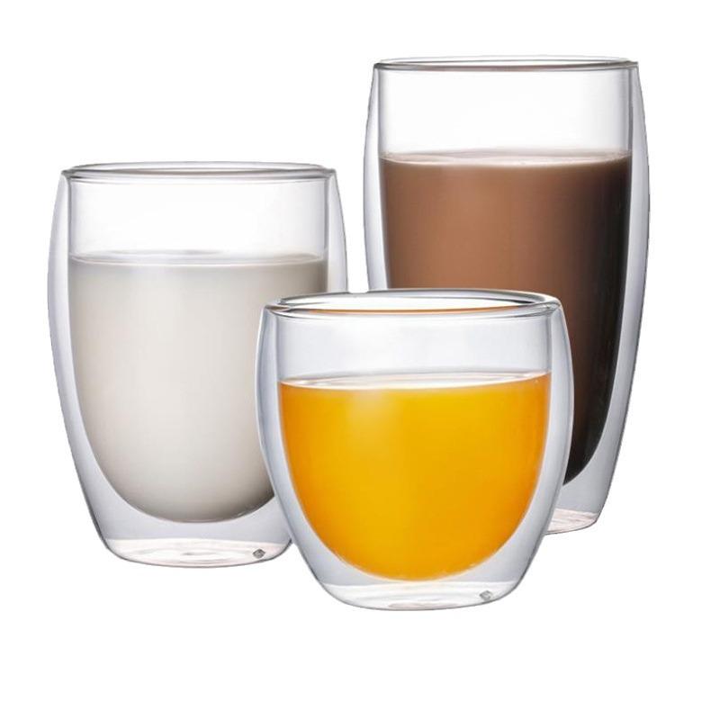 Creative 80~650ml Tumbler Double Wall Heat Resistant Drinkware Espresso Coffee Cup Glass Cup Beer Mug Glass Mug