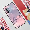 Capa de Telefone Arco-íris em Aquarela com Nome Personalizado Para Samsung Galaxy A53 A33 A23 A13 A52 A32 A22 A12 A51 A71 A14 A24 A34 A54 A21S