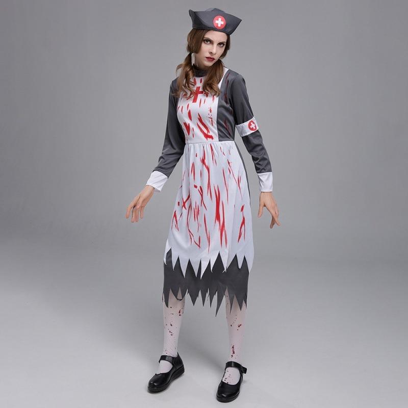 Halloween Adult Costume Horror Nurse Zombie Costume Vampire Maid Suit Play Costume