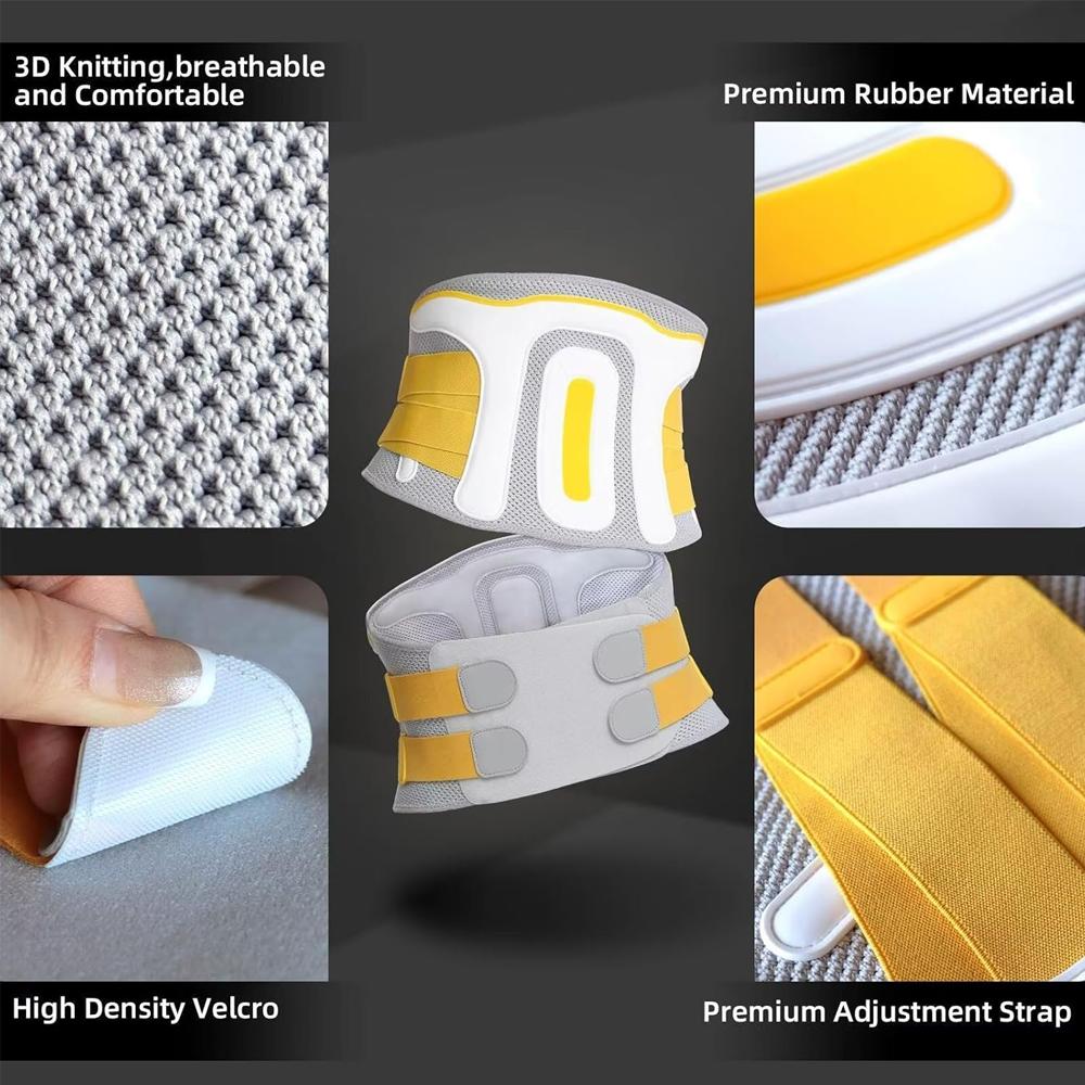 1Pcs Adjustable Back Brace For Lower Back Pain Relief - Bionic Lumbar Support Belt For Men &Women,Breathable Design For Sciatica