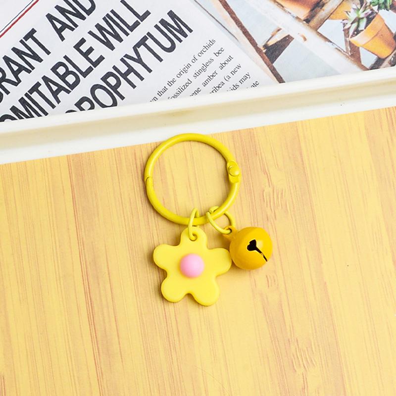 Solid Color Star Flower Charm Keychain Cute Pendant Car Keyring Backpack Decoration  Bag Charm Jewelry Gift