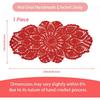 One Piece 23 x 12 Inch Oval Doilies Crochet for Dressers and End Tables Crafts Disposable Small Valentines Doilies Cloth Lace Placemats Coasters Red