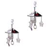 Infant Black And White Rattle Bell Wind Chime Baby Cot Hanging Rotation Bed Bell