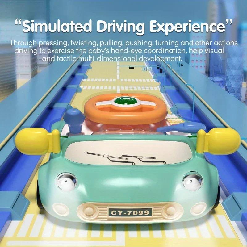 Non-Toxic Children'S Steering Wheel Toy Simulation Driving Toys With Light Music Car Seat Play Baby Interactive Educational Toy For Kids