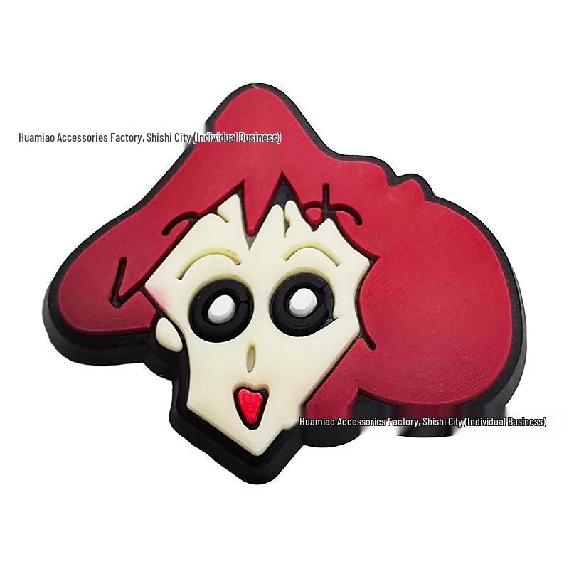 Charms para Zapatos de Dibujos Animados Crayon Shin-chan - Accesorios Desmontables de Goma PVC para Zapatos con Agujeros