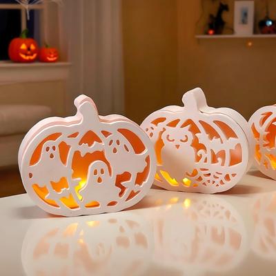 Kürbis Silikonform Kürbislaterne Thanksgiving Silikonformen Resin Gießen Bastelbedarf für Halloween Dekorationen Gips