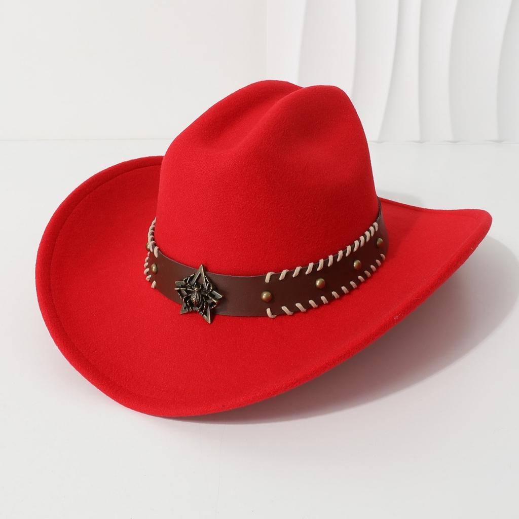 New fashion couple hats for men and women, ethnic style suede cowboy hats, jazz hats, sunshade beach hats, wide-brimmed hats