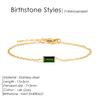 eManco Personalized Minimalist Birthstone Bracelet Stainless Steel PVD Gold Color Women's Birthday Gifts Daily Wear Celebrations