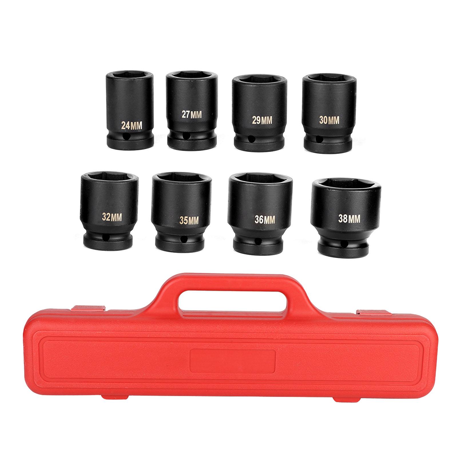 8 Piece Hex Socket Set, 3/4\ \ Wrench Nut Set 24-38 Mm, Socket Set, Socket Set, Socket Set for Loosening/Removing