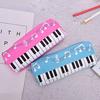 Music Notes Piano Keyboard Pencil Case Pen Bags Large Capacity Stationery Office