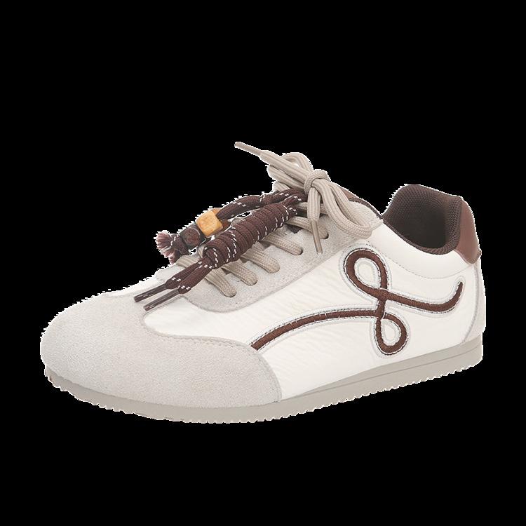 Retro Inner Height Increase Blue German Training Shoes Women's 2025 New Spring Versatile Forrest Gump Shoes Flat Casual Sports Shoes