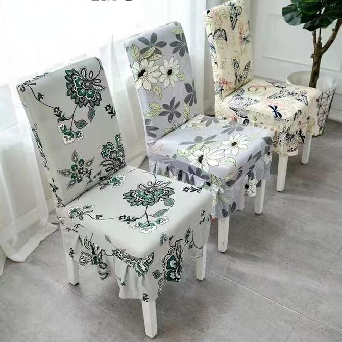 2 stk stoltrekk universal husholdningsstoltrekk elastisk spisestuestol putesett setetrekk krakktrekk