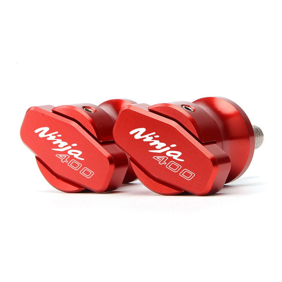 8mm motocykl CNC hliníkové kyvné cívky Šrouby zadního stojanu Posuvníky Příslušenství pro Kawasaki Ninja 400 2018- ninja