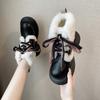 Snow boots new autumn and winter thick-soled piled thickened warm large cotton shoes Martin boots integrated fur
