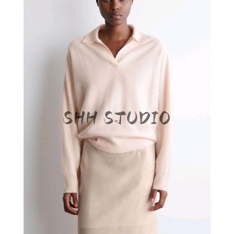 CS Autumn New Lazy Comfortable Bottoming Shirt Casual Style Polo Collar Cashmere Sweater 1289007