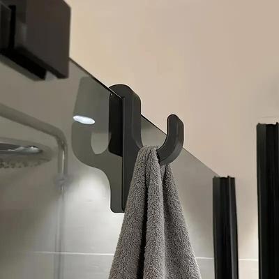Shower Door Hooks White Black Glass Door Hooks For 6 Mm Thick Wall Glass Easy To Install Robes Towels Clothing No Drilling