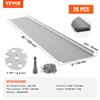 Gutter Guard, 152mm Width, Aluminum Leaf Filter DIY Gutter Cover, 26 PCS 264cm Total Length, 4mm Hole Diameter & 0.5mm Thick Raptor Gutter Guards Fits