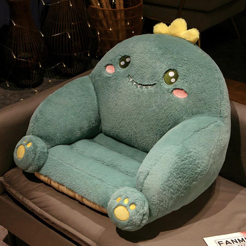 Cute Animal Rabbit Husky Semi-Surrounded Seat Cushion Office Seat Cushion Girls Bedroom Tatami Futon Cushion