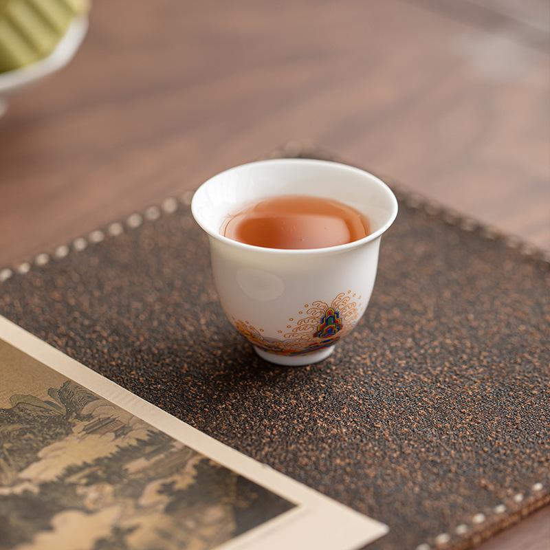 Talgjade Porzellan hochweißes Porzellan Meerwasser Jiangya Teetasse Heim Büro Teeverkostungstasse Keramik Teetasse Meistertasse