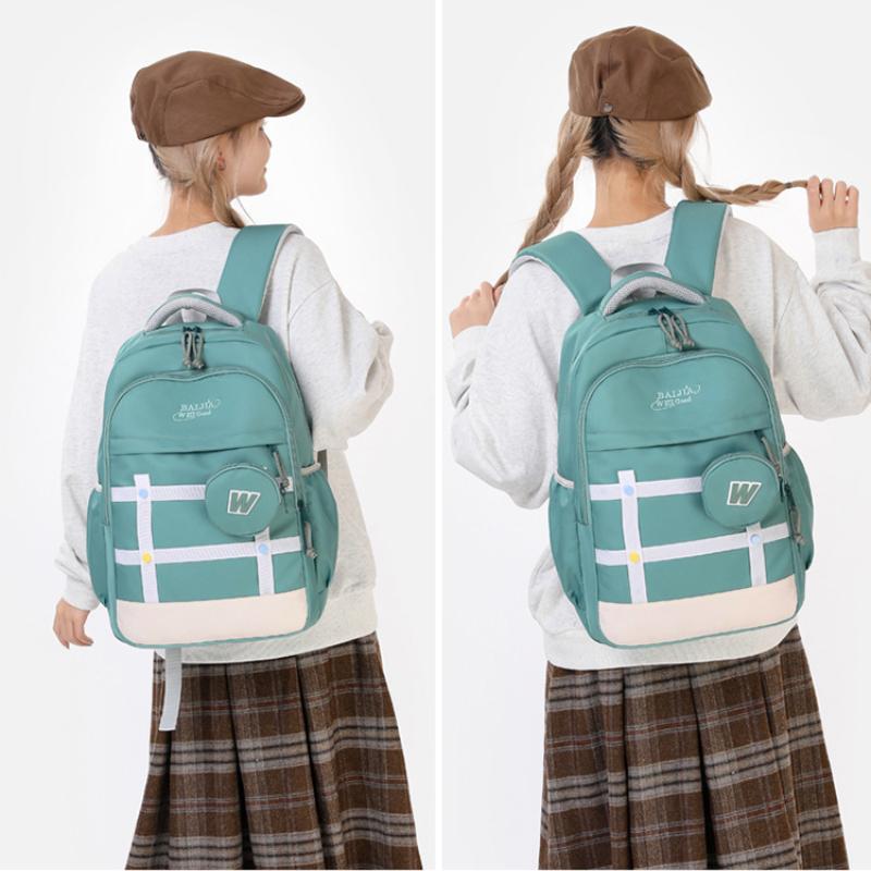 BAIJIAWEI Autumn New Sweet Junior High School Schoolbags for Girls Grades 5 To 6 Large Capacity Burden Reducing Backpack Teenager Multi-layer Book Bag