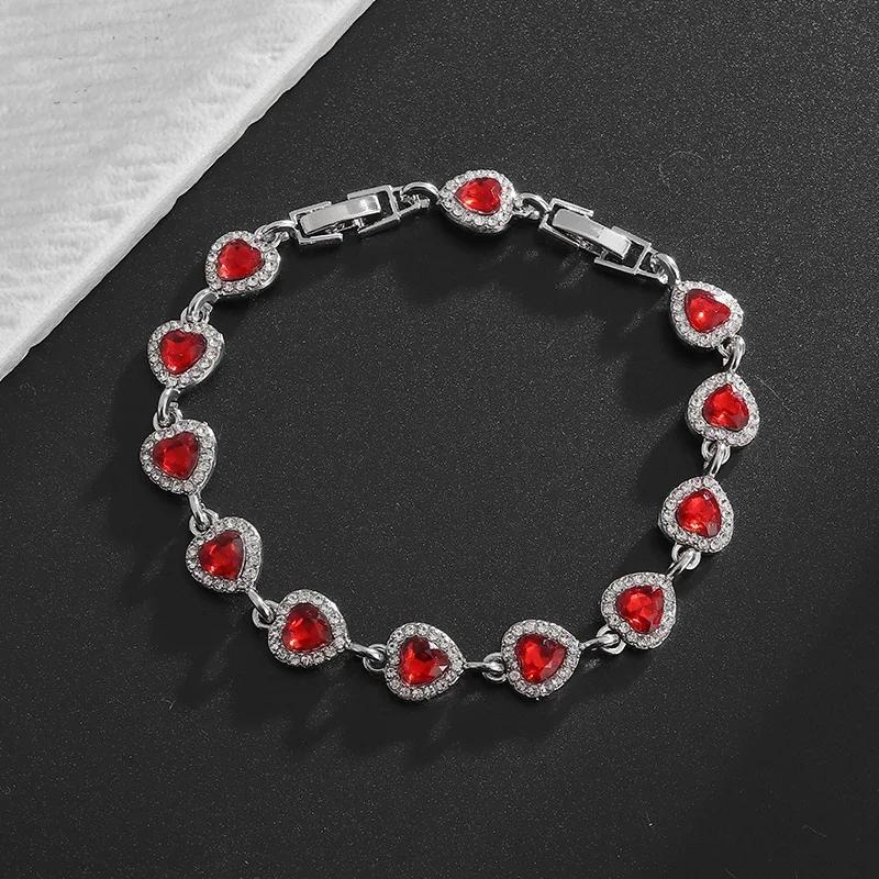 Bracelet Charm Élégant pour Femme Incrusté de Cristal Mode Bijoux de Fiançailles Mariage