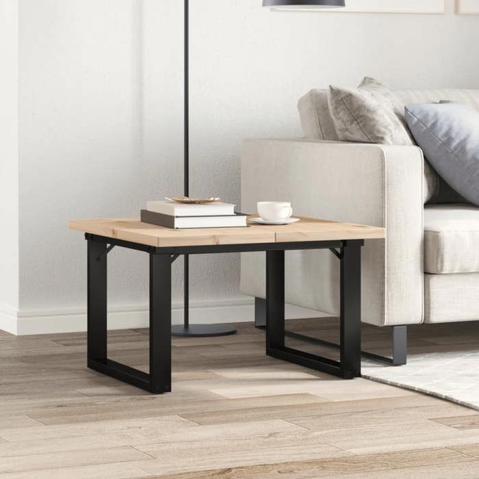 VidaXL Coffee Table O-Frame, Side Table, Sofa End Table, Living Room Furniture, 60x60x40.5cm Pine Wood 3282726