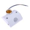 E27 AC 220v 50/60HZ 5LUX Motion Sensing Switch Infrared Motion Sensor Automatic Light Lamp Holder Switch White