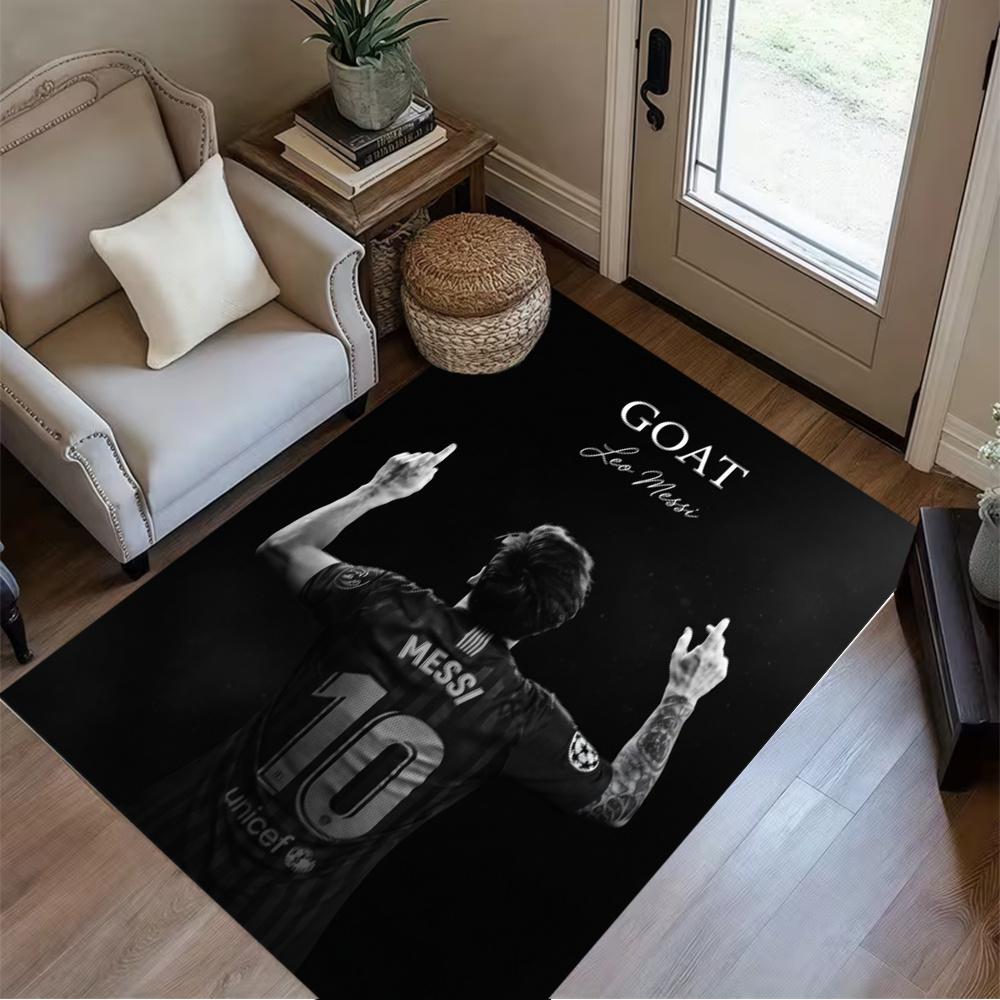 Lionel Messi World Cup Champion Floor Mat Suitable For Living Rooms Foyer Playrooms Dormitory Antislip Rug Decorate Offices
