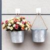 Metal Wall Planter Vintage Design Hanging Bucket Farmhouse Look Rustic Floral