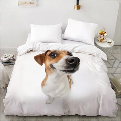 3D Bettbezug Steppdecke Decke Bequemer Bezug Luxus Bettwäsche 135 140x200 150x200 220x240 200x220 für Zuhause Tier Hund Liegen