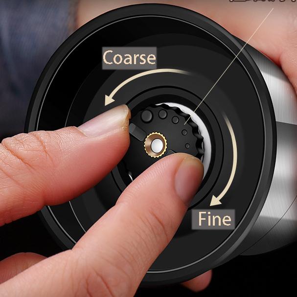 Molinillo de pimienta de acero inoxidable, molinillo de pimienta con aspereza ajustable, empuñaduras manuales, molinillo de sal, pimentero recargable, salero