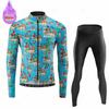 Morvelo-Thermal Fleece Cycling Jerseys Set for Men, MTB Bike Clothes, Warm Bicycle Clothing,2026 Velvet Warm Cycling Suit Set