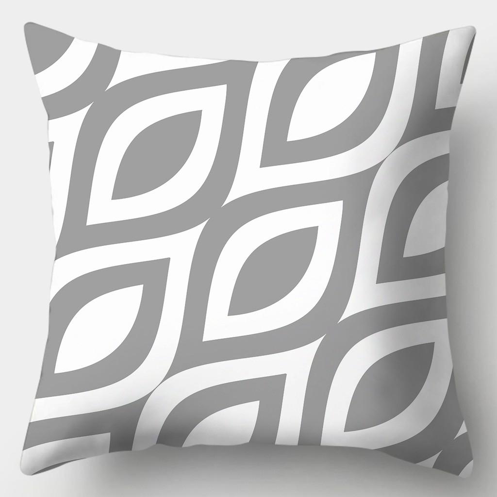 45cmX45cm Grey Series Pillowcase Square Sofa  Striped Plaid Cushion Cover