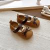 Girls' leather shoes for spring and autumn, new toddler princess shoes for baby girls, simple lace-up shoes for young girls, versatile
