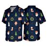 Men's Christmas Themed Holiday Caregiver Uniform for Work in Hospitals and Clinics