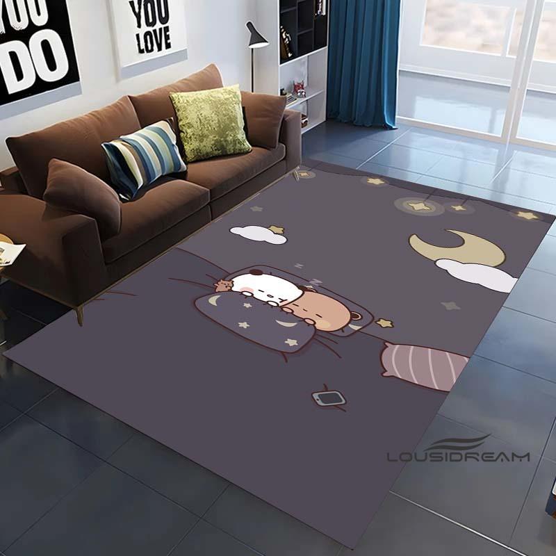 

3D-печать 1 шт. Бубу и Дуду Милый мультяшный коврик для прихожей Прямоугольный Нескользящий Бытовой Мягкий Для помещений и улицы Современный ковер 40x60cm