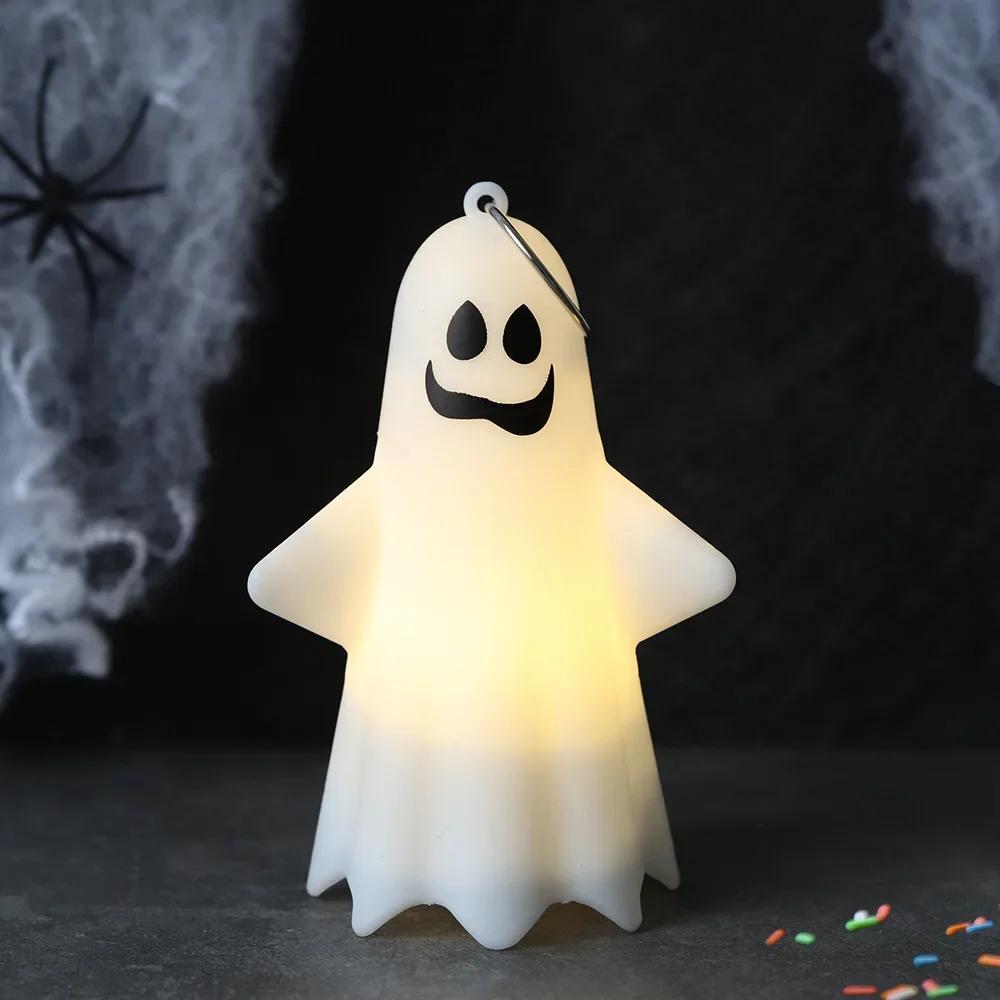 Halloween Ghost LED Light Hanging Ornament Ghost Lamp Pendant Home Table Decoration For Halloween Party Trick Or Treat Supplies