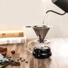Pour Over Kaffeetropfer, Edelstahl-Kaffeefilter, abnehmbarer Tropf mit Ständer, wiederverwendbarer Kegel