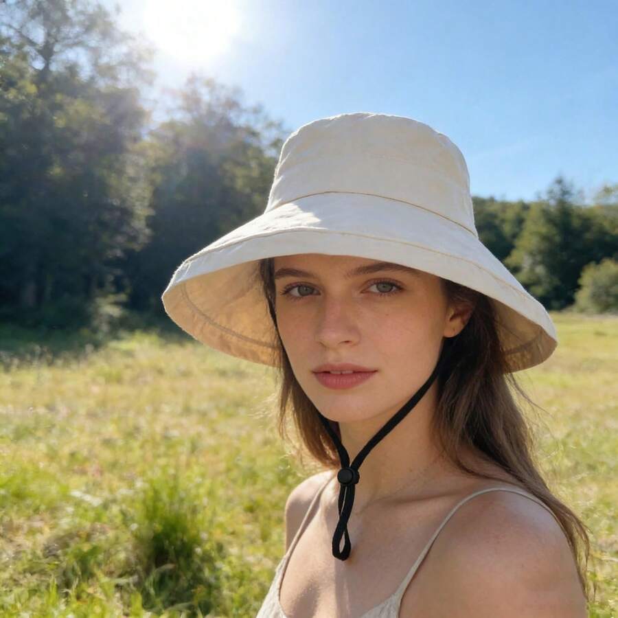 Women Summer Wide Brim Bucket Hat UPF 50+ Beach Sun Hat Foldable Outdoor