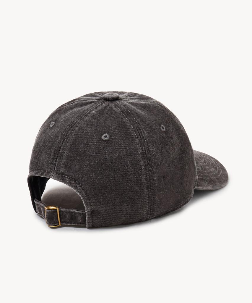 LADY VOLUME Magnanimity Stone Washed Ball Cap (Black)