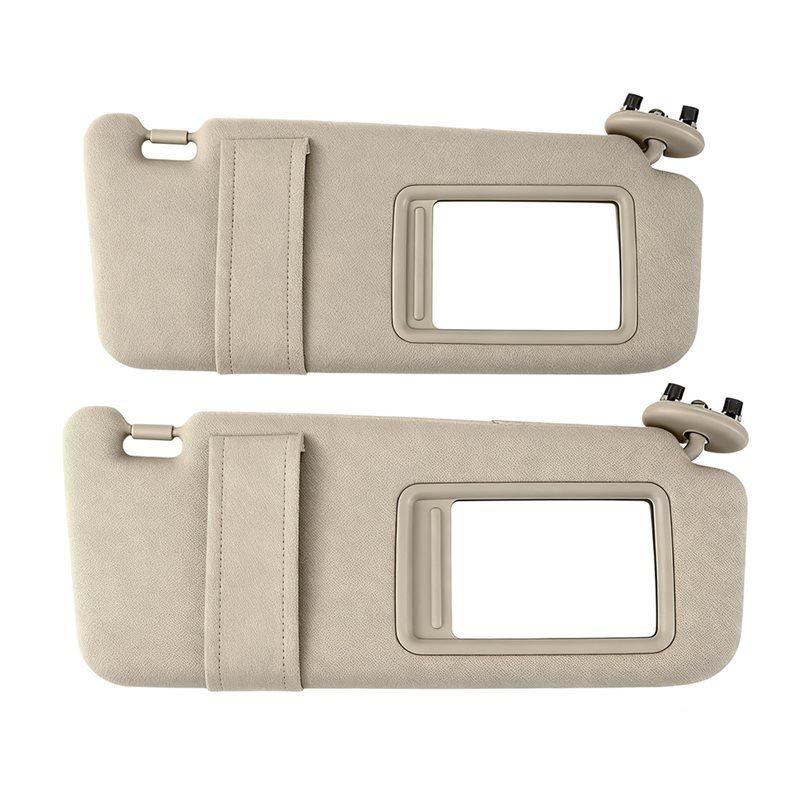 Car Front Sun Visor Sunshade Makeup Mirror With Light 74320-06800-E0 74310-06770-E0 For Toyota Camry 2007-2011