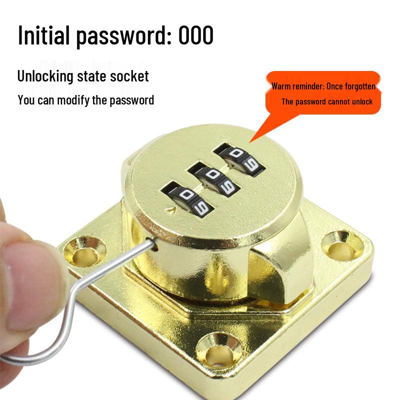 Three-Digit Multi-Purpose Mechanical Password Lock for Cabinets and Drawers