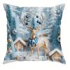 Christmas decoration pillowcase winter Christmas tree snowman pattern is suitable for home room sofa cushion cover gift